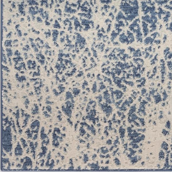 nourison Exhale Navy Ivory Indoor only Abstract Rug EXL02 Home