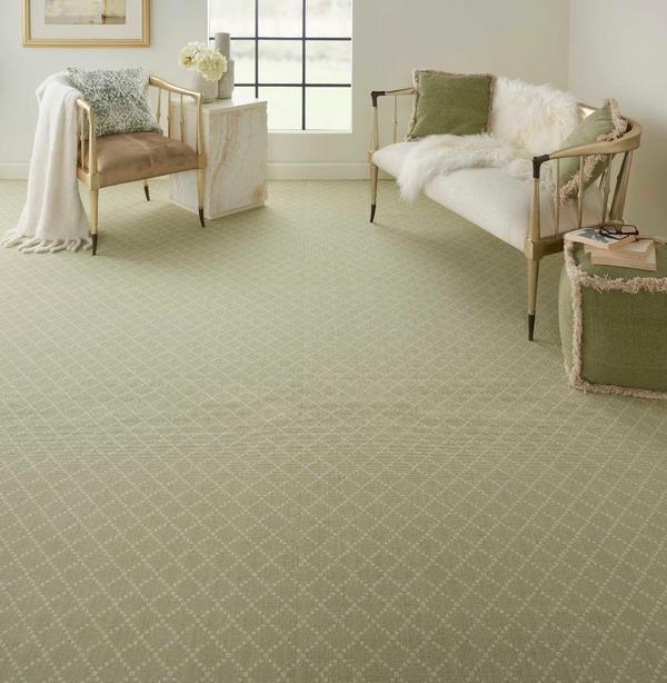 Nourison FASHION POINTE 3 COVENTRY FP508 GREEN/IVORY BROADLOOM BROADLOOM CARPET