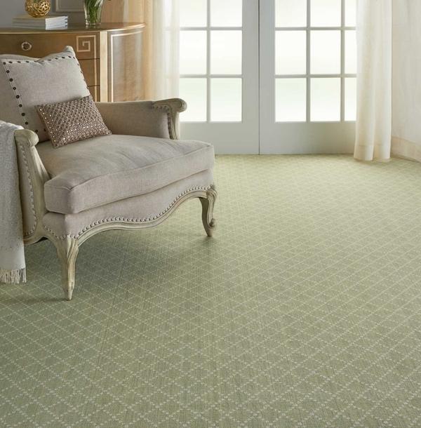 nourison FASHION POINTE 3 COVENTRY FP508 GREEN/IVORY BROADLOOM BROADLOOM CARPET