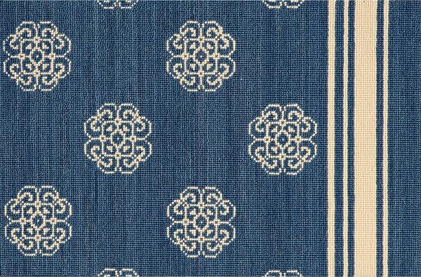 Nourison FASHION POINTE 3 NEW ASIANA FP720 MARINE/IVORY BROADLOOM BROADLOOM CARPET
