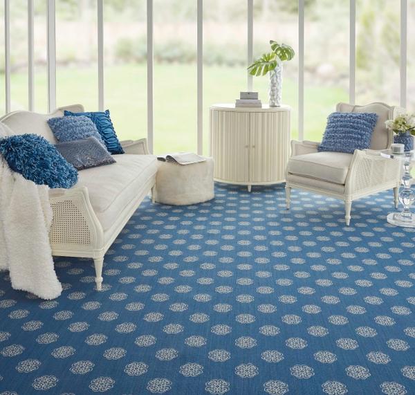 nourison FASHION POINTE 3 NEW ASIANA FP720 MARINE/IVORY BROADLOOM BROADLOOM CARPET