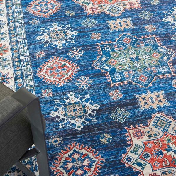 Nourison Fulton Vintage-Inspired Non-Slip Blue Rug FUL02 Home
