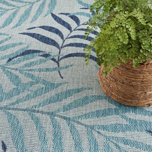 Nourison Garden Oasis Blue Indoor/Outdoor Nature Rug GOA01 Home