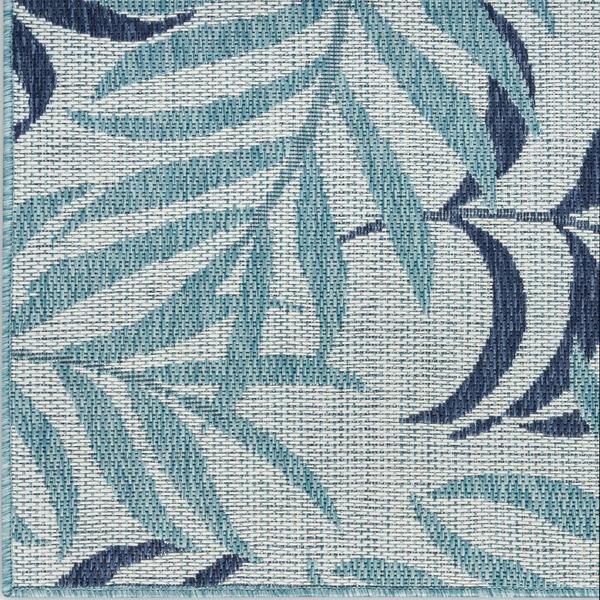 nourison Garden Oasis Blue Indoor/Outdoor Nature Rug GOA01 Home