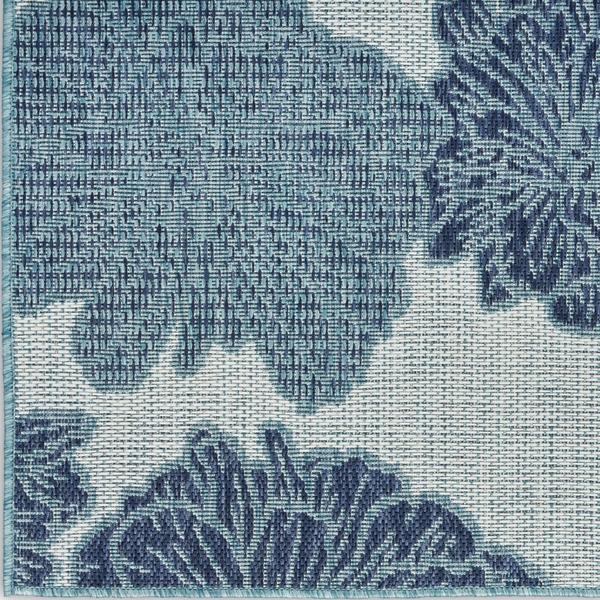 nourison Garden Oasis Blue Indoor/Outdoor Nature Rug GOA04 Home