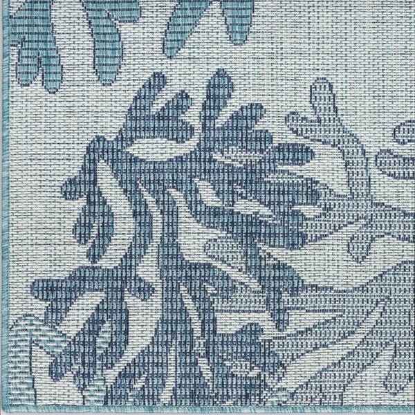 nourison Garden Oasis Blue Indoor/Outdoor Nature Rug GOA05 Home
