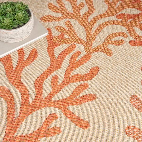 Nourison Garden Oasis Coral Indoor/Outdoor Nature Rug GOA05 Home