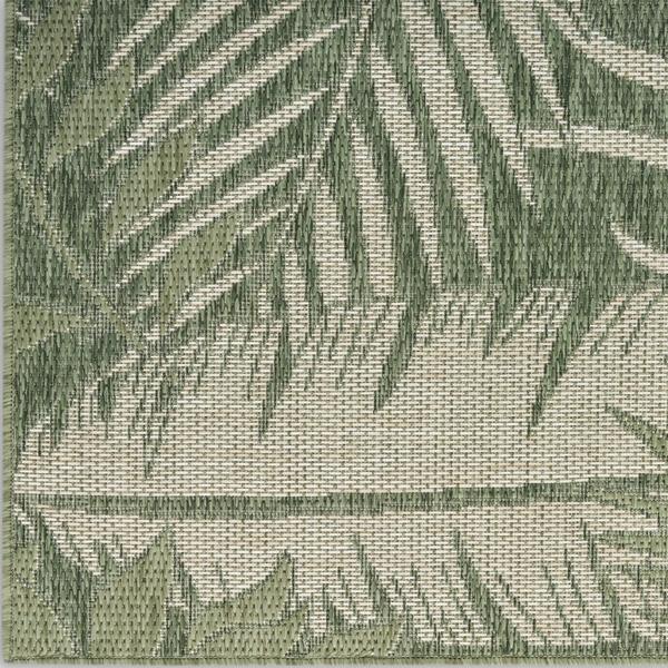 nourison Garden Oasis Green Ivory Indoor/Outdoor Nature Rug GOA02 Home