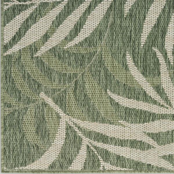nourison Garden Oasis Green Ivory Indoor/Outdoor Nature Rug GOA01 Home