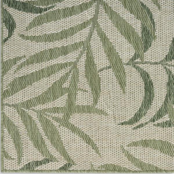 nourison Garden Oasis Ivory Green Indoor/Outdoor Nature Rug GOA01 Home