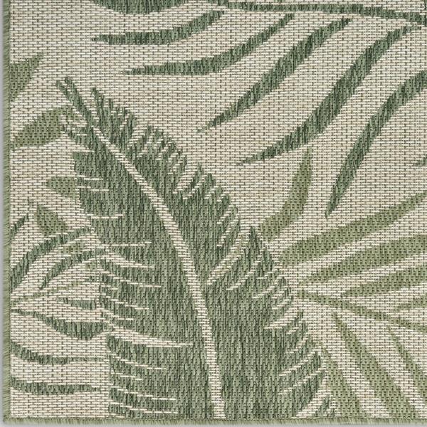 nourison Garden Oasis Ivory Green Indoor/Outdoor Nature Rug GOA02 Home