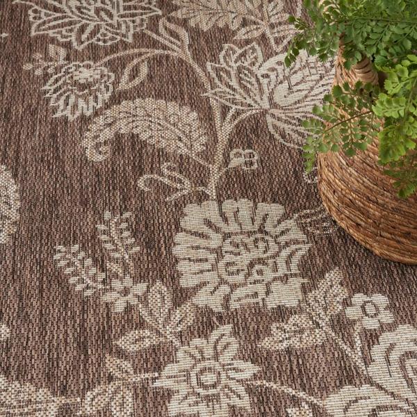 Nourison Garden Oasis Mocha Indoor/Outdoor Nature Rug GOA03 Home
