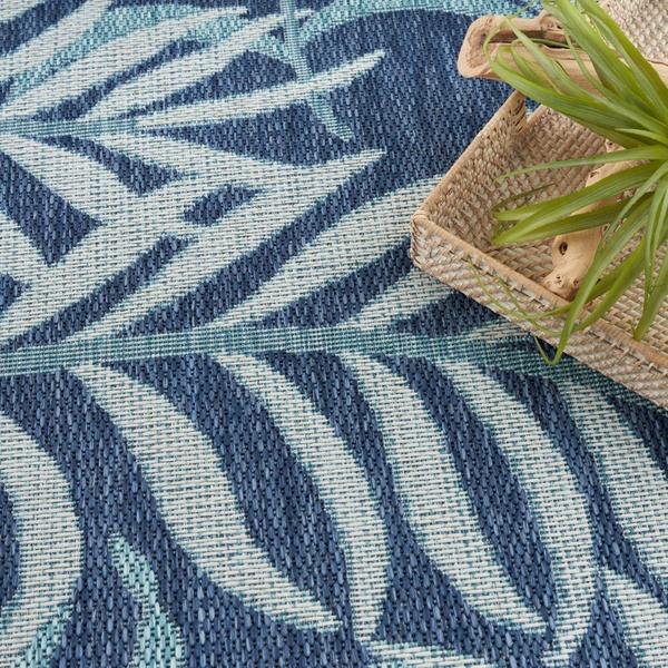Nourison Garden Oasis Navy Indoor/Outdoor Nature Rug GOA01 Home