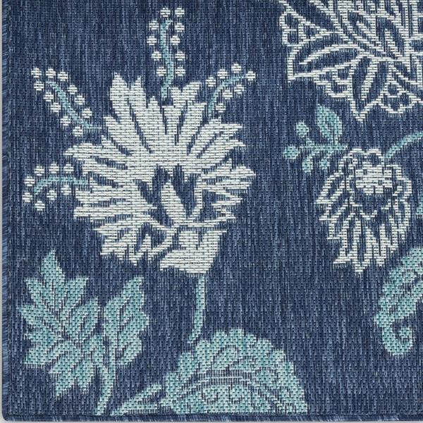 nourison Garden Oasis Navy Indoor/Outdoor Nature Rug GOA03 Home