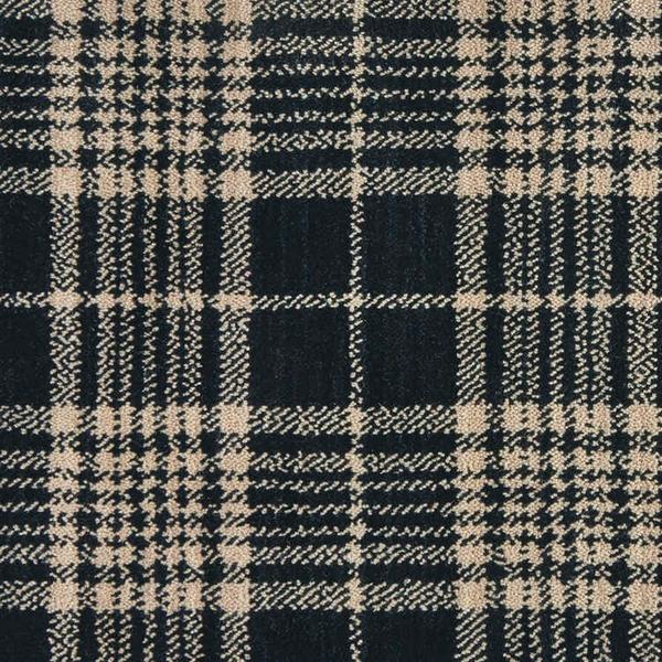 nourison GINGHAM PLAID GINGP BLACK BROADLOOM CARPET