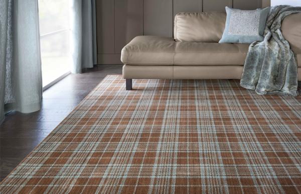 Nourison GINGHAM PLAID GINGP COCOA BROADLOOM CARPET