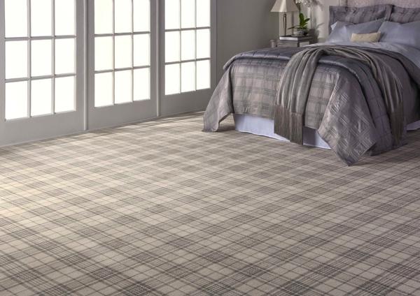 Nourison GINGHAM PLAID GINGP IVORY DOVE BROADLOOM CARPET