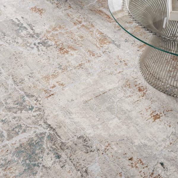 Nourison Glitz Grey Multicolor Indoor Only Abstract Rug GLZ23 Home