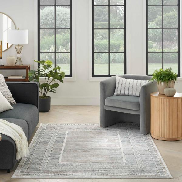 Nourison Glitz Ivory Multicolor Indoor Only Geometric Rug GLZ07 Home