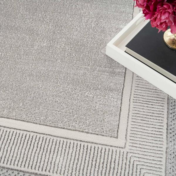Nourison Glitz Silver Indoor Only Geometric Rug GLZ07 Home