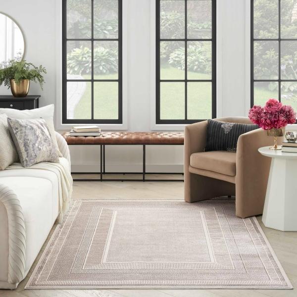 Nourison Glitz Silver Indoor Only Geometric Rug GLZ07 Home