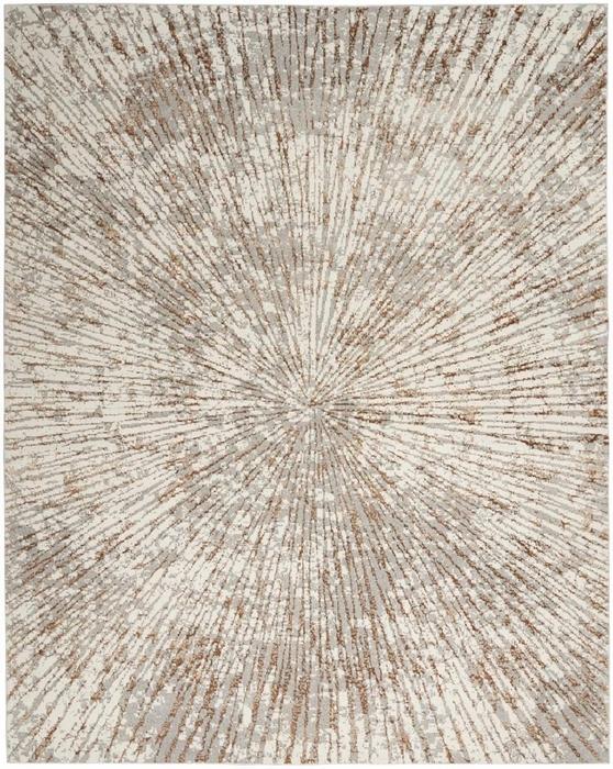 Nourison Glow Grey Mocha Indoor Only Abstract Rug MTL01