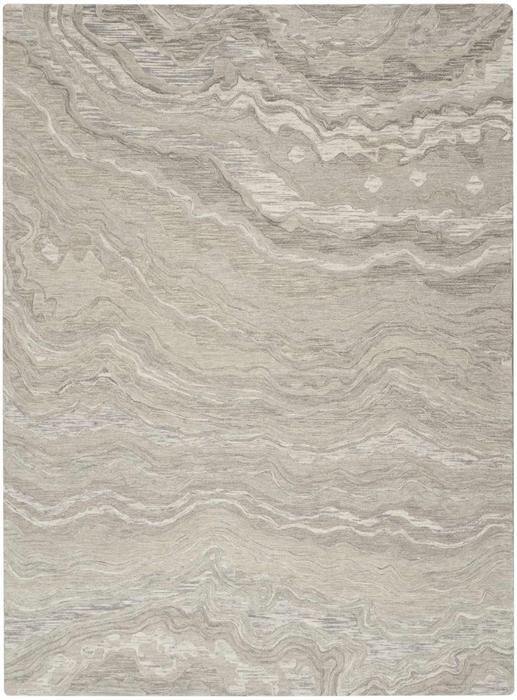 Nourison Graceful Grey Indoor Only Abstract Rug GRU01 Home