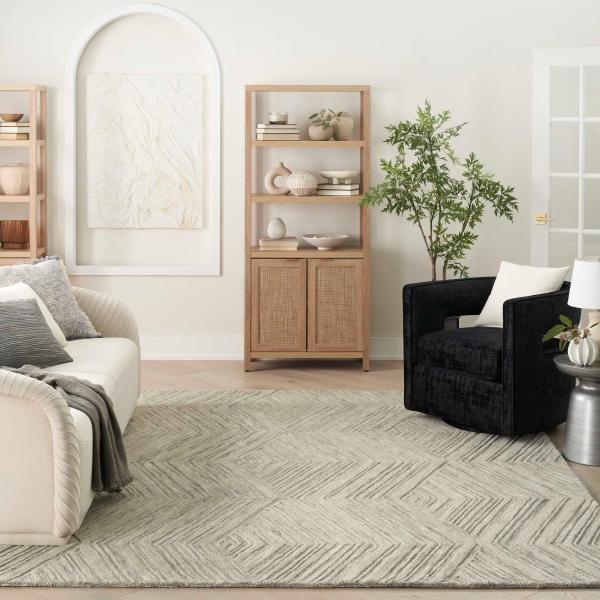 nourison Graceful Grey Indoor only Geometric Rug GRU03 Home
