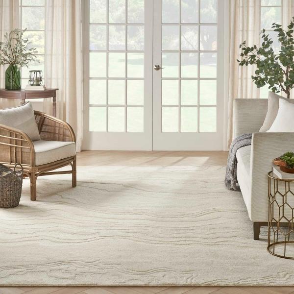 nourison Graceful Ivory Indoor only Abstract Rug GRU01 Home