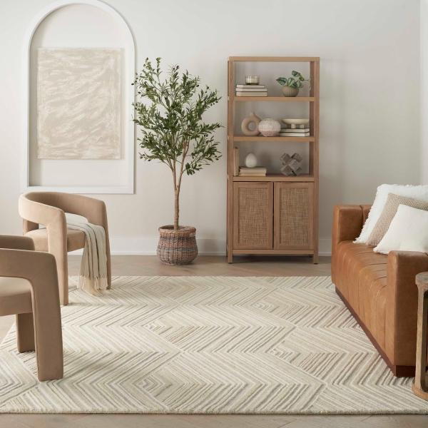 nourison Graceful Ivory Indoor only Geometric Rug GRU03 Home