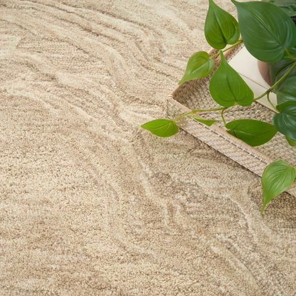 Nourison Graceful Taupe Indoor Only Abstract Rug GRU01 Home