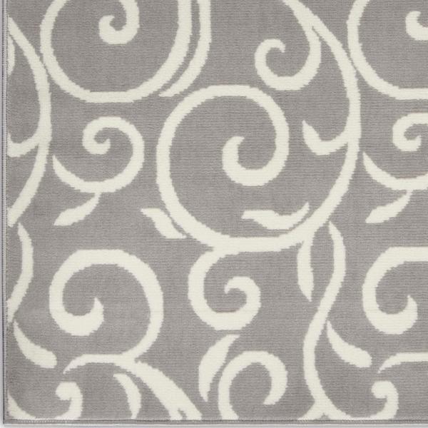 nourison Grafix Contemporary Scrollwork Grey Rug GRF19 Home
