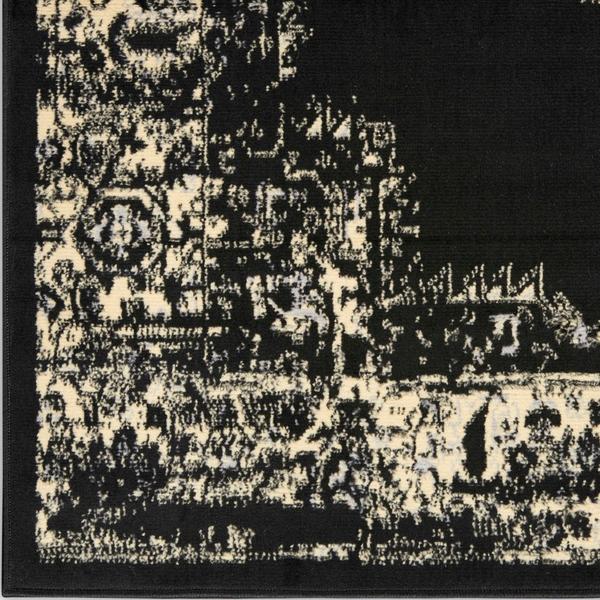 nourison Grafix Distressed Persian Black Rug GRF14 Home
