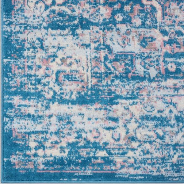 nourison Grafix Distressed Persian Blue Rug GRF14 Home