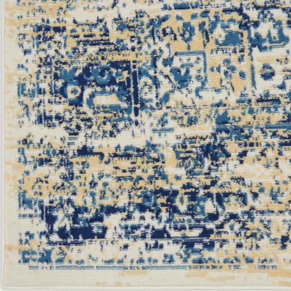 nourison Grafix Distressed Persian Ivory/Blue Rug GRF14 Home