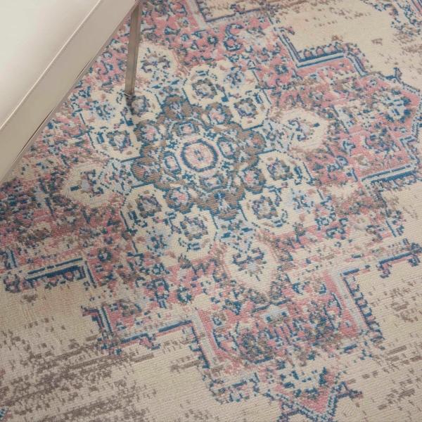 Nourison Grafix Distressed Persian Ivory/Pink Rug GRF14 Home