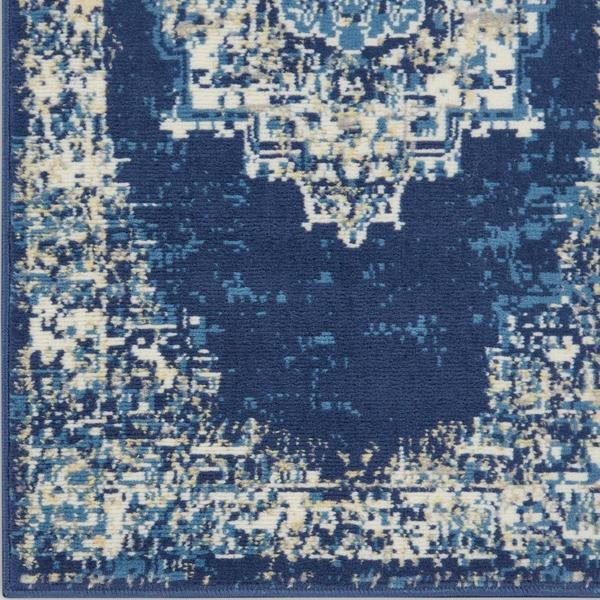 nourison Grafix Distressed Persian Navy Blue Rug GRF14 Home