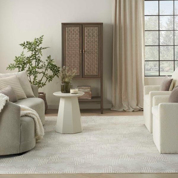 Nourison Grafix Grey Indoor Only Geometric Rug GRF39 Home