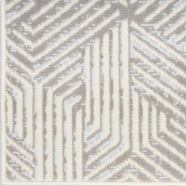nourison Grafix Grey Indoor only Geometric Rug GRF39 Home