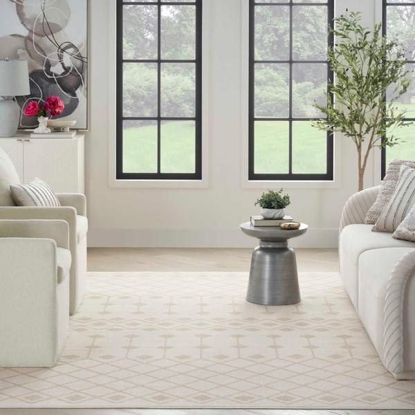Nourison Grafix Ivory Beige Indoor Only Moroccan Rug GRF37
