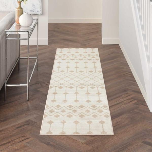 Nourison Grafix Ivory Beige Indoor Only Moroccan Rug GRF37