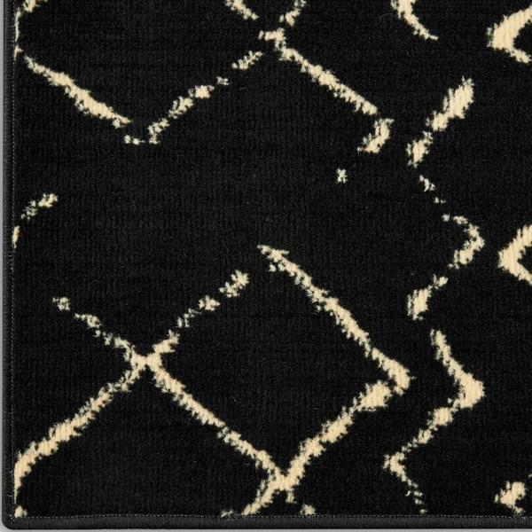nourison Grafix Moroccan Abstract Black Rug GRF04 Home