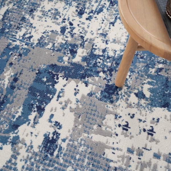 Nourison Grafix Navy Blue Indoor Only Abstract Rug GRF38 Home