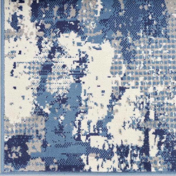 nourison Grafix Navy Blue Indoor only Abstract Rug GRF38 Home