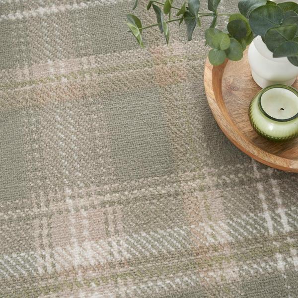 Nourison Grafix Olive Indoor Only Plaid Rug GRF03 Home