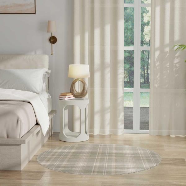 Nourison Grafix Olive Indoor Only Plaid Rug GRF03 Home