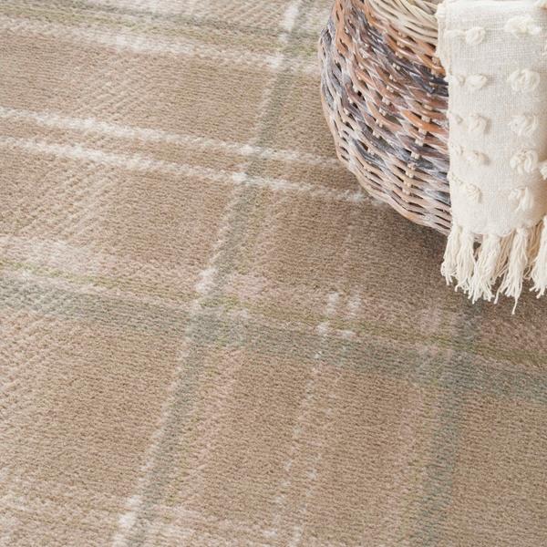 Nourison Grafix Taupe Indoor Only Plaid Rug GRF03 Home