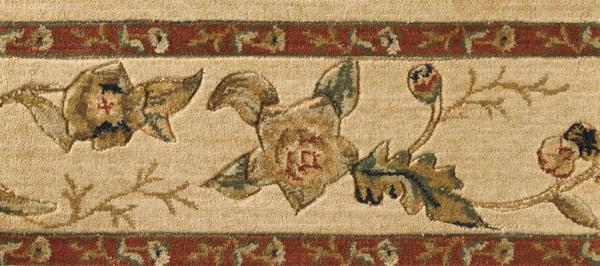 nourison GRAND PARTERRE GRAND FLORA VA01 BEIGE BORDER BROADLOOM CARPET