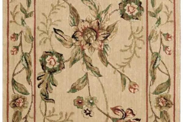 Nourison GRAND PARTERRE GRAND FLORA VA01 BEIGE RUNNER BROADLOOM CARPET