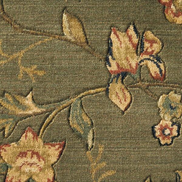 nourison GRAND PARTERRE GRAND FLORA VA01 OLIVE BROADLOOM BROADLOOM CARPET